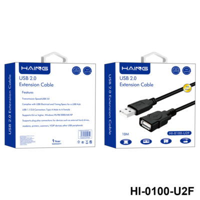 usb 2.0 a f extension cable 10m