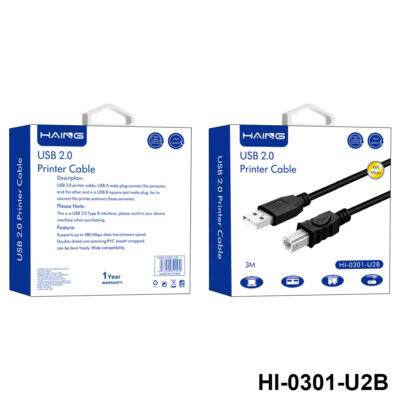 usb 2.0 a b printer cable 3m