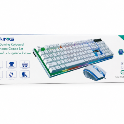 HAING G21 USB Gaming Keyboard & Mouse Combo – White