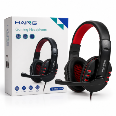 HAING HI-0990-DCH Wired Gaming Headset with Microphone – 3.5mm Stereo Headphones for PC, Laptop, PS4, PS5 & Mobile